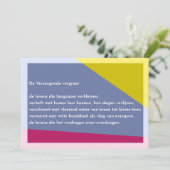 De Verzorgende vergroot Bedankkaart (Staand voorkant)