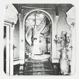 De Vestibule en Onyx Staircase Vierkante Sticker
