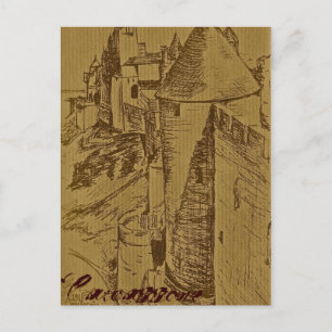 De vesting van Carcassone Briefkaart