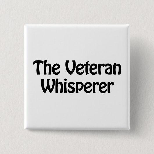 de veteranenfluisteraar vierkante button 5,1 cm (Voorkant)