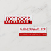 de vette klantenloyaliteit van HOT DOGS Klantenkaartje (Voorkant / Achterkant)