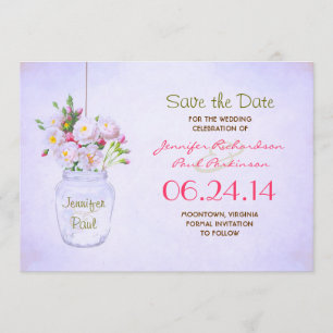 de Victoriaans bloemen van de moeraspot sparen de Save The Date