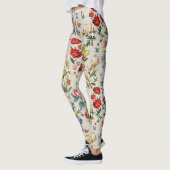 De Victoriaans-Era Floral Waterverf Creation Legg Leggings (Links)