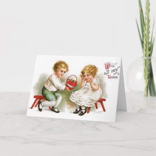 De Victoriaans Kaart van de Valentijnsdag van (Voorkant)