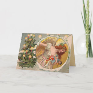 De Victoriaans Kerstkaart van de Engel Feestdagen Kaart