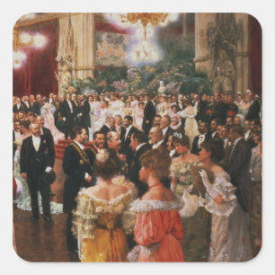 De Viennese Ball Vierkante Sticker