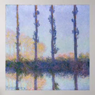 De vier bomen - Claude Monet Poster