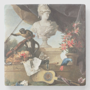 De vier continenten: Europa, 1722 (olie op canvas) Stenen Onderzetter