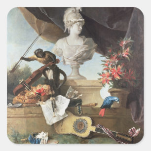 De vier continenten: Europa, 1722 (olie op canvas) Vierkante Sticker