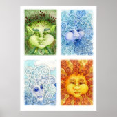 De vier Elementen drukken Poster (Voorkant)