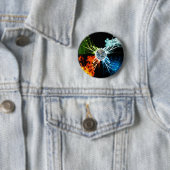 De vier elementen ronde button 5,7 cm (In situ)