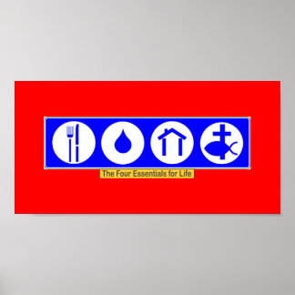 De vier essentie van het leven poster