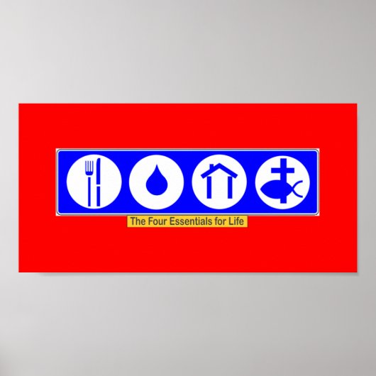 De vier essentie van het leven poster (Voorkant)