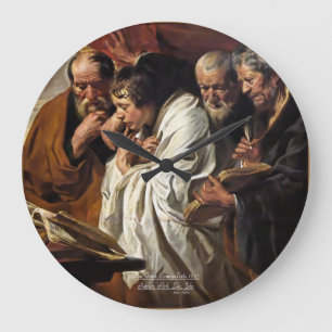 De vier Evangelisten Matthew Mark Luke John Grote Klok