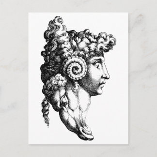 De vier hoofden van de puzzel briefkaart