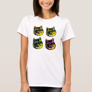 De Vier Kitty Cats Heavy Breathing Cat Pop Art T-shirt
