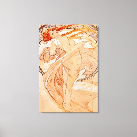 De vier kunsten - Dans, Art Nouveau Canvas Afdruk (Voorkant)
