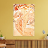 De vier kunsten - Dans, Art Nouveau Canvas Afdruk (Insitu (Woonkamer))
