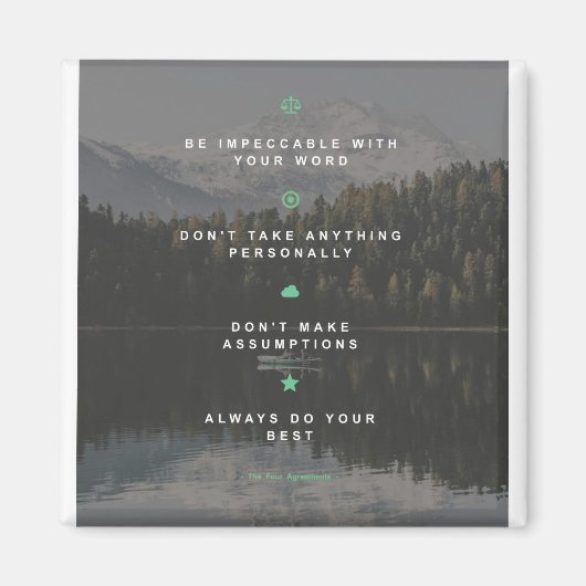 De vier overeenkomsten magneet (Voorkant)