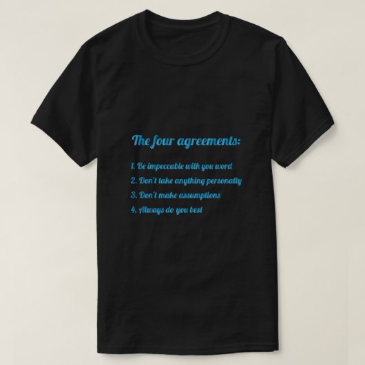 De vier overeenkomsten Toltec Wisdom T-shirt (Design voorkant)