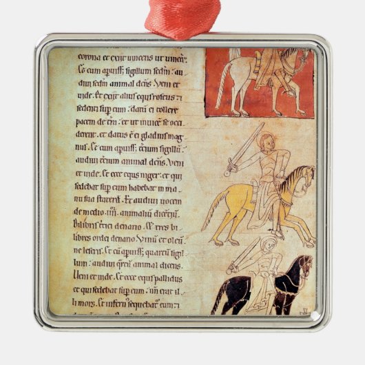 De vier paarden van de Apocalyps Metalen Ornament (Voorkant)