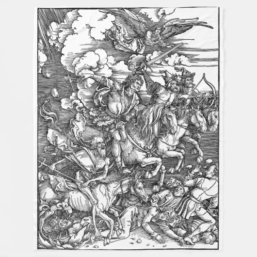 De vier paardenveenvlek fleece deken (Voorkant)