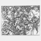 De vier paardenveenvlek fleece deken (Voorkant (Horizontaal))