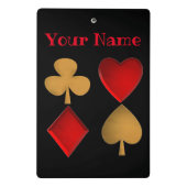 De vier pakken, persoonlijk mini klembord (Achterkant)