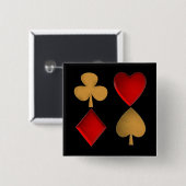 De vier pakken vierkante button 5,1 cm (Voorkant /achterkant)