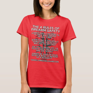 De vier regels voor de veiligheid van vuurwapens - t-shirt