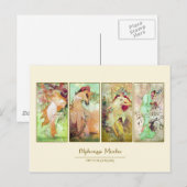 De vier seizoenen Alphonse Mucha Briefkaart (Voorkant / Achterkant)