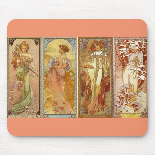 De vier seizoenen art. muismat (Voorkant)