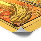 De vier seizoenen - door Alfons Mucha Poster (Hoek)