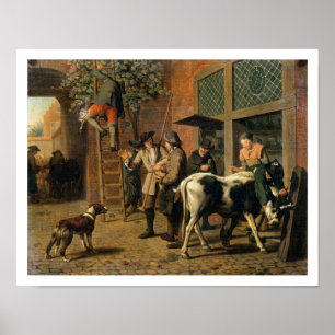 De vier seizoenen, herfst (olie op canvas) (zie 16 poster