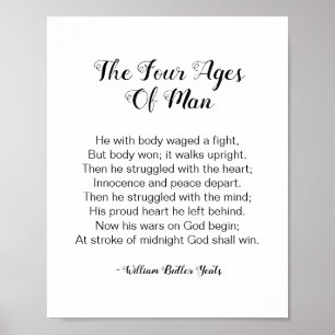 De vier tijdperken van Man gedicht door William B Poster