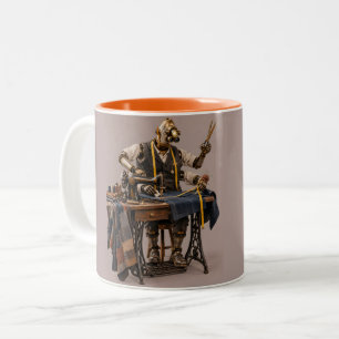 De Vierarmige Kleermaker Tweekleurige Koffiemok