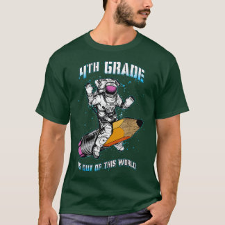 De vierde klas is uit deze wereldastronaut terug n t-shirt