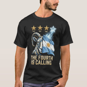 De Vierde Roept Argentijnse Fan zwart T-shirt