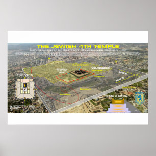 De vierde tempel van Ezekiel Poster