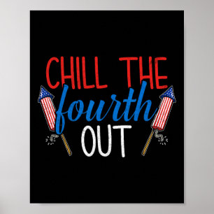 De Vierde Uitgang Vuurwerk Usa Us 4 Juli Patrio Poster