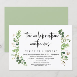 De viering gaat door, Trouw Elopement Feest Kaart