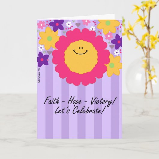 De Viering van de Vermindering van kanker Kaart (Gele Bloem)