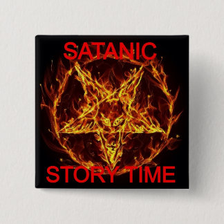 De vierkante knop van Satanic Story Time is nu bes Button 5,1 Cm