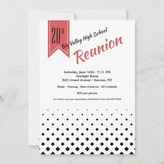 De vierkante Uitnodigingen van de Bijeenkomst van (Voorkant)