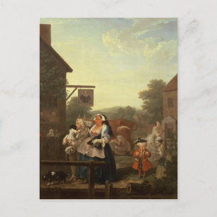 De viermaal van de dag: Avond, 1736 Briefkaart