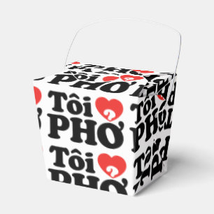 De Vietnamese Taal Pho I van het Hart (Liefde) Bedankdoosjes