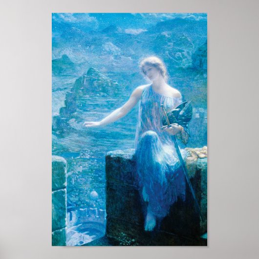 De Vigil van Valkyrie van Edward Robert Hughes Poster (Voorkant)