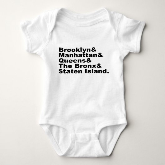 De Vijf Boroughs van New York City Romper (Voorkant)