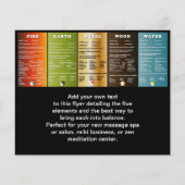 De vijf elementen flyer (Voorkant)