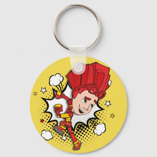 De vijf | Fixie Comics - Fire Sleutelhanger (Voorkant)